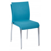 OSP Home Furnishings CWYAS2-CK007 Conway Stacking Chair in Aqua Fabric,, 2-Pack